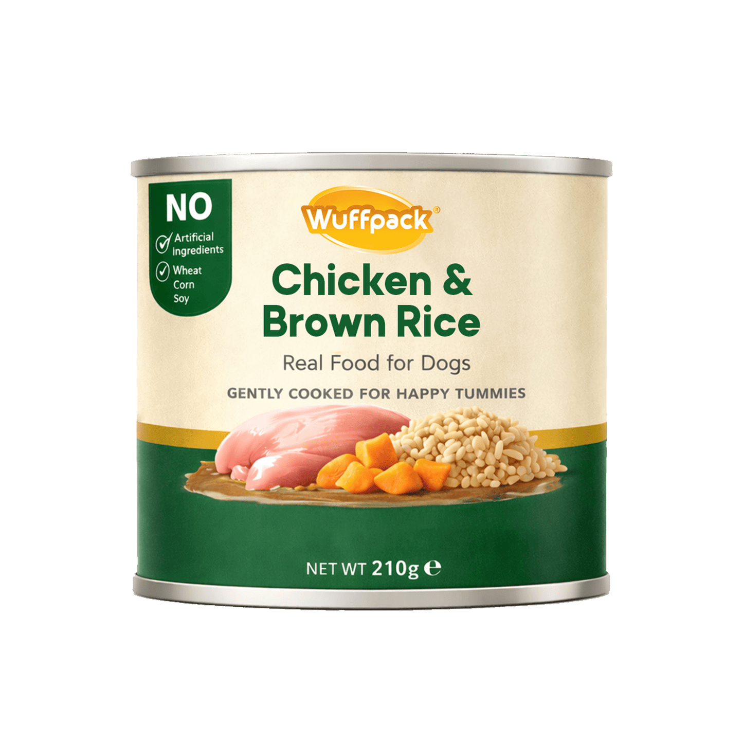 Wuffpack Real Food for Dogs – Chicken & Brown Rice (210g)