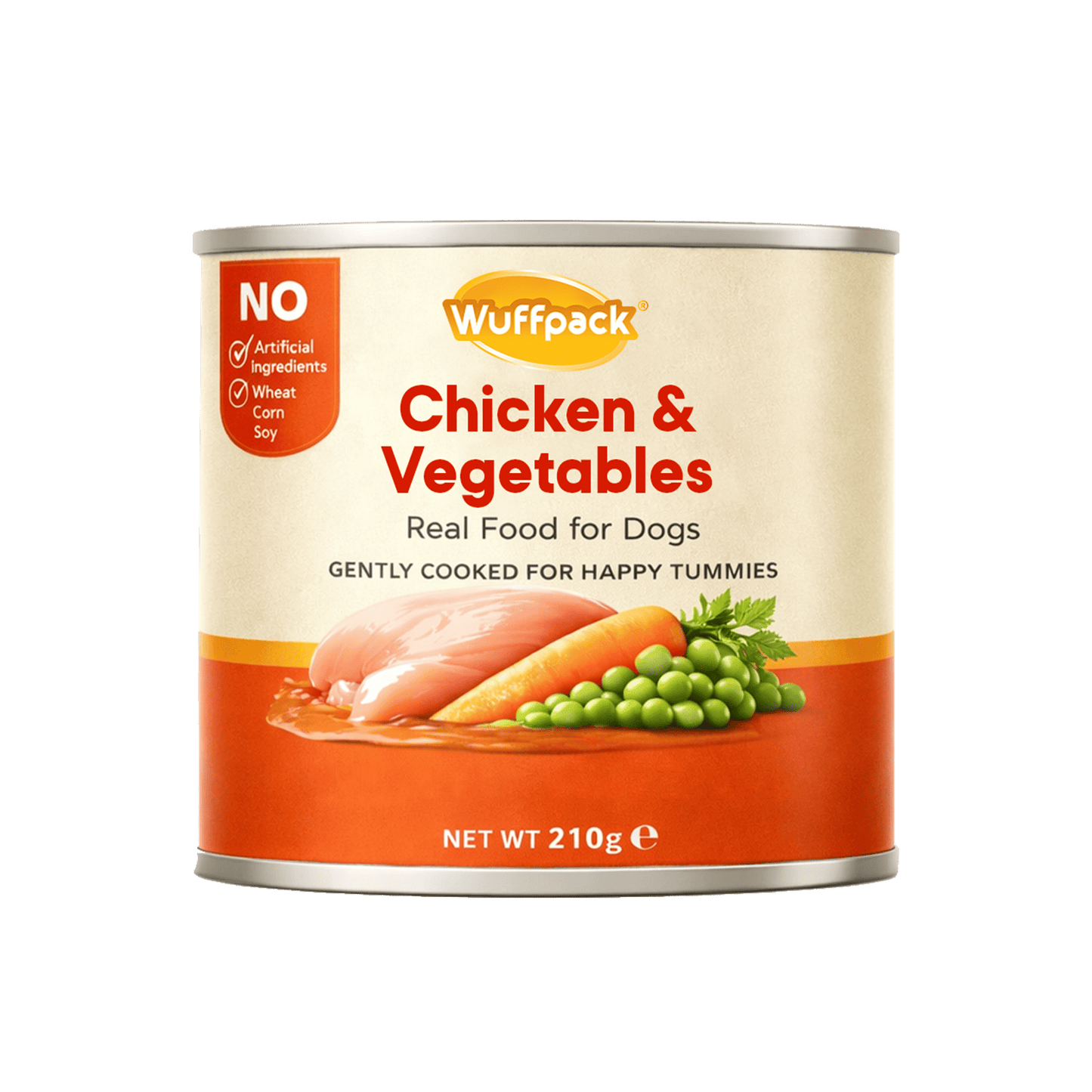Wuffpack Real Food for Dogs – Chicken & Vegetables (210g)