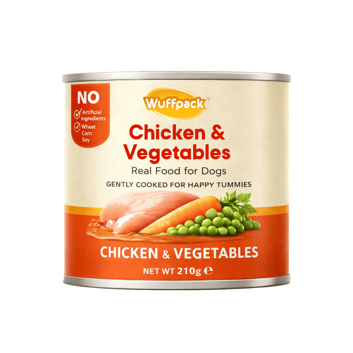Wuffpack Real Food for Dogs – Chicken & Vegetables (210g)